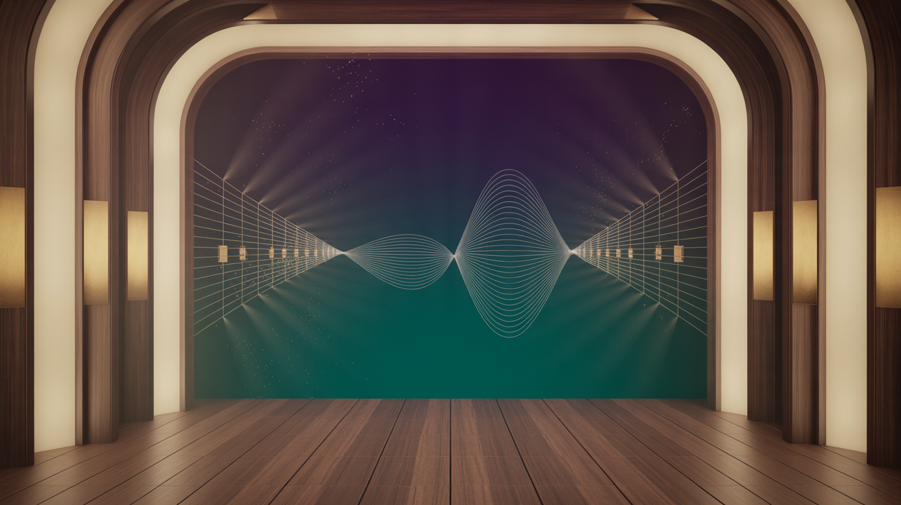 Orchestral waveform hero background